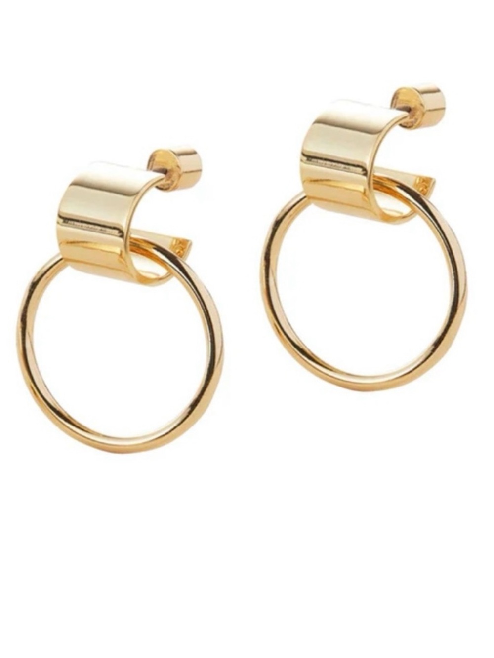 Jenny Bird Gold Hoop Drop Earrings
